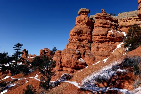 Skály v Red Canyon jsou opravdu červené
